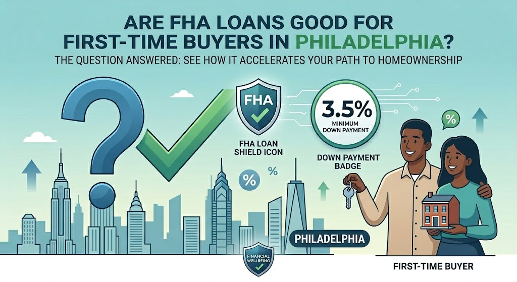 Are FHA loans good for first-time buyers in Philadelphia? Yes — with low 3.5% down and lenient credit, they make buying easier in Philly’s affordable yet competitive market.
