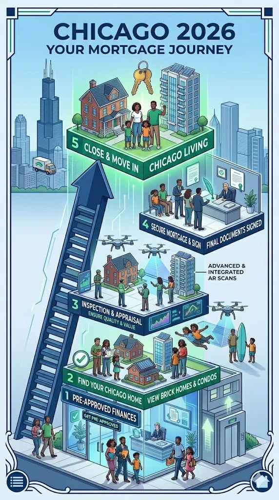 Infographic explaining mortgage payment components including principal, interest, taxes, insurance, and PMI for homeowners.
