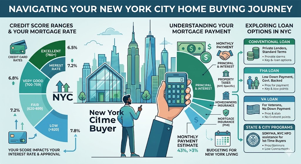 What credit score do you need to buy a house in New York City? See FHA, conventional, and realistic NYC buyer score ranges.