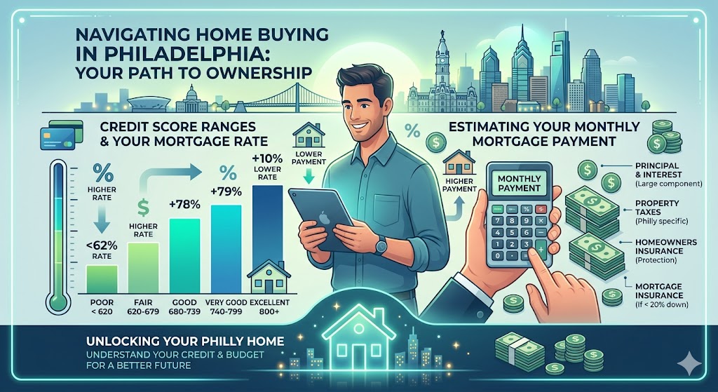 What credit score do you need to buy a house in Philadelphia? See FHA, conventional, and realistic Philly buyer score ranges.