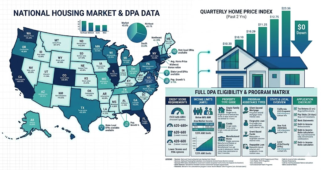 Discover every down payment assistance program available in the USA for 2026 — grants, forgivable loans, income limits, and how to apply by state.